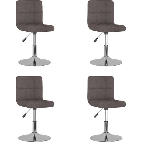 Esszimmerstühle 4 Stk. Drehbar Taupe Stoff (1/5)