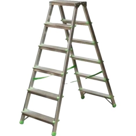 Échelle pliante Legrand 6 marches, hauteur 1405 mm, grise
