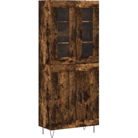 Credenza Madia Buffet Rovere Fumo 69,5x34x180 cm in Legno Multistrato CDS24251 (1/5)