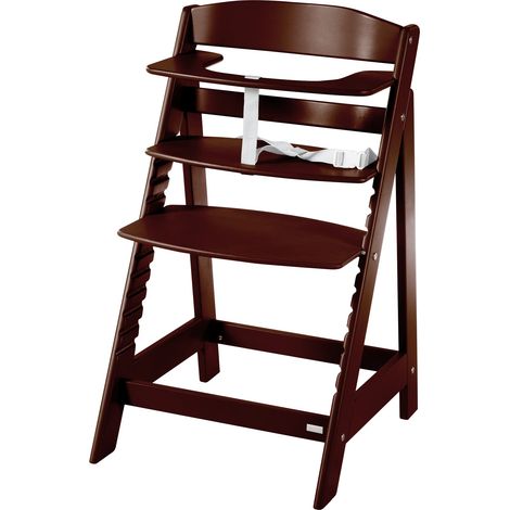 Chaise Haute Évolutive en Bois Brun 2 en 1 Sit Up Flex - Hauteur Réglable - de 6 Mois jusqu'à 70 kg - Chaise Bébé Anti-Basculement avec Surface Lisse (1/5)