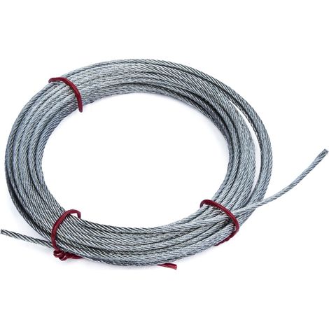 Fune per argani 49 fili Ø 2,4 mm. in acciaio zincato 9 mt.