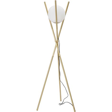 Lampada da Terra Douz, Necessaria 1 Lampadina, Attacco e27, Interruttore Pedaliera, Bianco