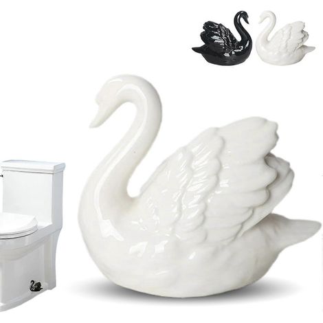 Cache-boulons de WC en céramique cygnes capuchons décoratifs pour boulons et vis de WC compatibles (1/5)