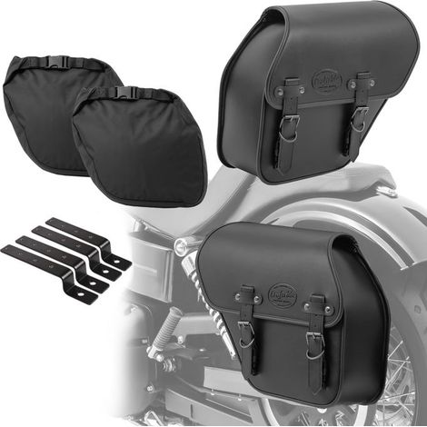 Set 2x Sacoche Cavalière + support pour motos custom Craftride Fargo