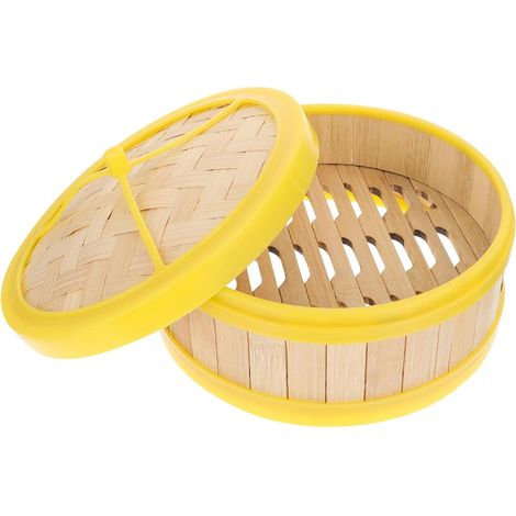 Panier vapeur avec couvercle, 16,5 cm (4,5 pouces), Lot de 2 pièces pour la cuisson des raviolis et des brioches vapeur (1/5)