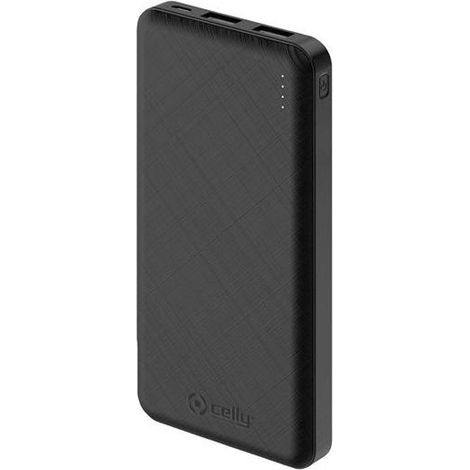 Celly PBE10000 Power Bank 10000mAh Ioni di Litio 2 USB Ricarica Veloce Nero (1/4)