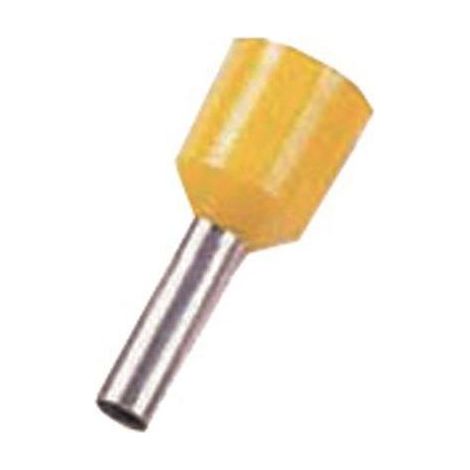 Intercable Aderendhülse ICIAE612K kurzschlusssicher 6qmm 12mm gelb verzinnt 100 Stk (1/2)