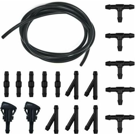 Kit tubo lavavetri, tubo per liquido lavavetri da 5 m, con 15 raccordi e 2 ugelli (1/4)