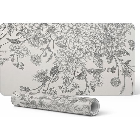 Alfombrilla de escritorio gr谩fica para el hogar y la oficina, estampado floral vintage, 90x45 cm