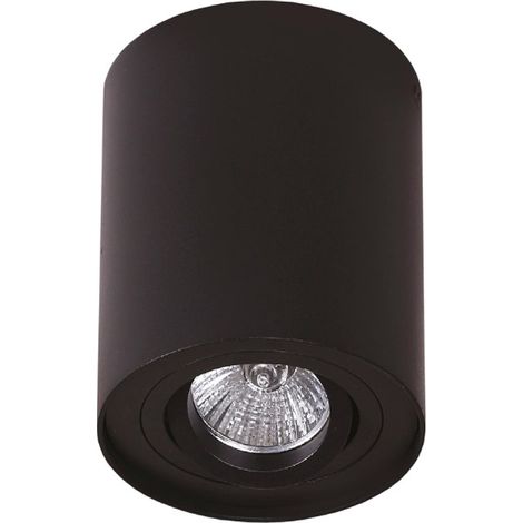 Spot plafond tube noir Ø9,5 BASIC ROUND GU10 50W Maxlight (1/3)