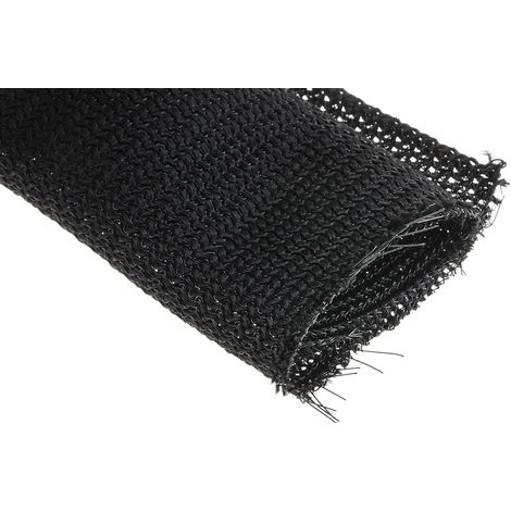 Gaine Tressée 26mm RS PRO, Noir en PET, 3m ( Prix pour sachet de 3 Mètres )