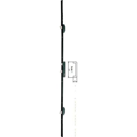 ISEO CERRADURA 785100 30 85 3 PUNTOS FRENTE U 24 NEGRO PICAPORTE/PALANCA(SIN BOMBILLO)