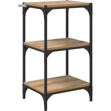 Bibliothèque étagère de rangement - chêne artisanal 40 x 33 x 70,5 cm fr14750 (1/5)