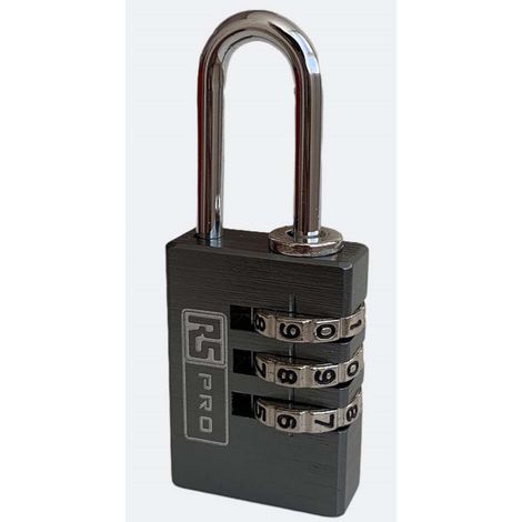Cadenas à combinaison RS PRO en Aluminium, Ø anse 3mm ( Prix pour 1 ) (1/3)