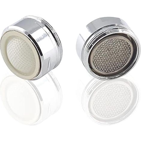 Jiozermi Lot de 4 aérateurs de robinet de rechange avec joint, filetage mâle 15/16'' pour robinetterie de cuisine et salle de bain (1/5)