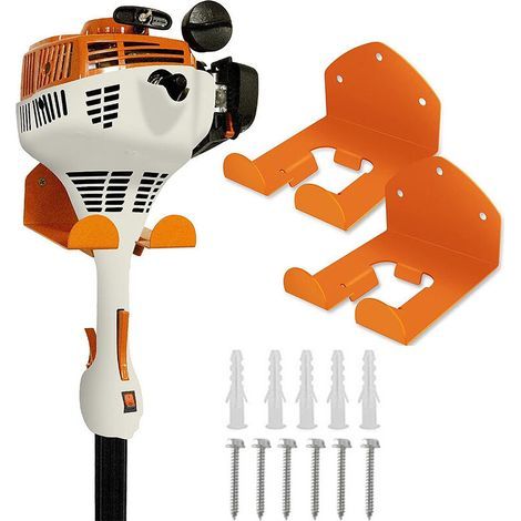 Heavy-duty lawnmower support hook, garden power tool, wall-mounted storage bracket for garage (2 pieces) (1/4)