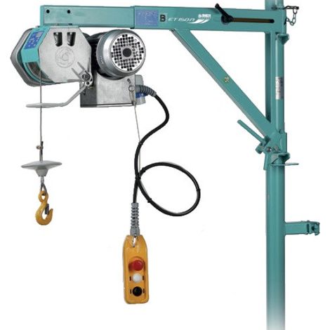 Imer - Elévateur 0,8kW 230V capacité 150Kg avec télécommande 1.5 m et potence d’arrimage téléscopique- ET 150 N