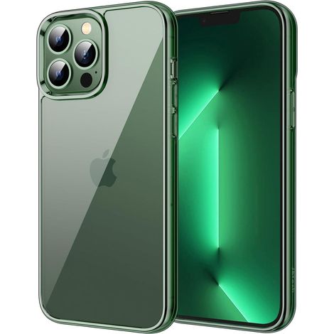 Handyhülle iPhone 13 Pro Stoßstange Transparent Anti Kratzt Alpingrün (1/5)