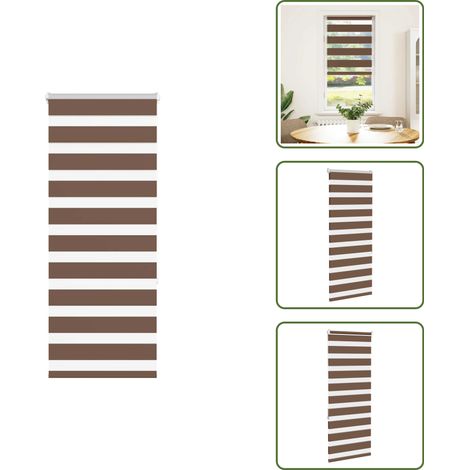 The Living Store Doppelrollo Braun 60x150 cm Stoffbreite 55,9 cm Polyester - Doppelrollo (1/5)