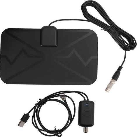 Antenne TV KJ-035 avec amplificateur, antenne de réception de signal de 25 dBi pour la télévision numérique haute définition (1/4)