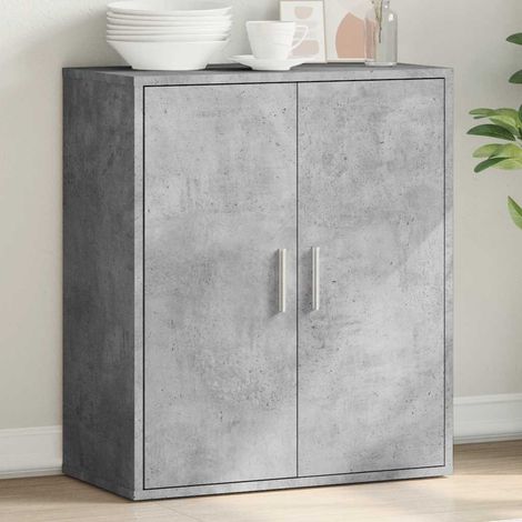 Sideboard Betongrau 79x38x80 cm Holzwerkstoff