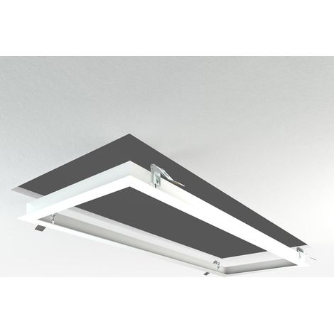 LED Panel Einbaurahmen 30x80cm weiß Deckeneinbau Montagerahmen für Rigipskartondecke (1/5)