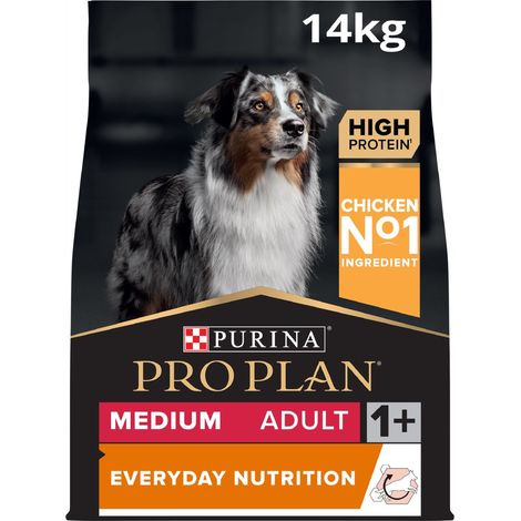 Pro Plan dog food medium adult chicken and rice 14kg – Supports healthy joints – High nutrient absorption – Specially formulated for dental care – Purina (1/5)