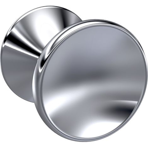 Indented Round Knob, 30mm - Chrome