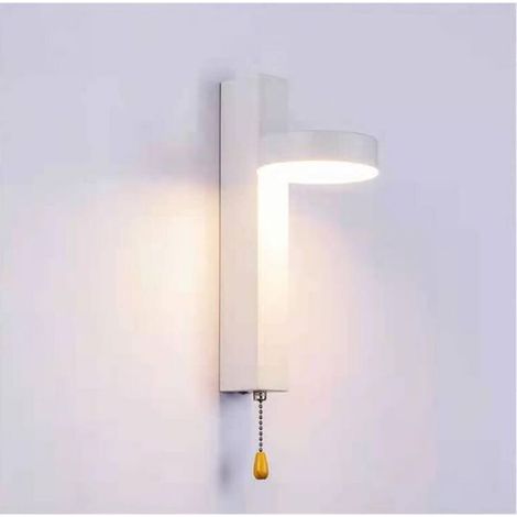 Appliques murales Applique murale 9W Éclairage tricolore Luminaire mural sélectionnable avec interrupteur à tirette pour salon,...