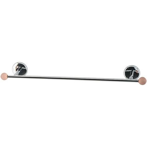 Porta salviette - asciugamani da bagno cm 35 linea elite in ottone cromato con finali in vetro colorato - accessori bagno, colore finali vetro blu satinato (1/2)