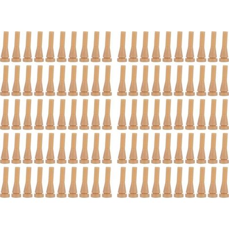 Lot de 100 bâtons d'épilation en caoutchouc pour plumeuse de volaille, remplacement pour canards, poulets, oies, rose jaunâtre (1/5)