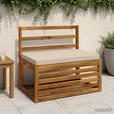 vidaXL Coussins de banc 2 pièces VUGHT 2 pc 100 % polyester Crème (1/5)