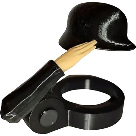 Bouchon de Bouteille de Bière, Design de Salutation de Soldat, Fonctionnalité Anti-Poussière, noir, 2PCS-c (1/2)