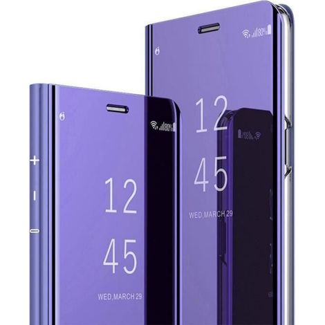 Étui Huawei P30 Pro, Clear View Etui à Rabat Translucide Miroir Antichoc Housse Pour Huawei P30 Pro, Violet (1/4)