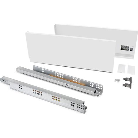 Cassetto esterno Vertex 60 kg altezza 131 mm, 500, Verniciato bianco, Acciaio 3179112 EMUCA (1/3)
