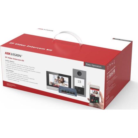 Hikvision DS-KIS604-S Kit videocitofono IP 2 Mpx con lettore mifare per sblocco serratura DS-KIS604-S(B)