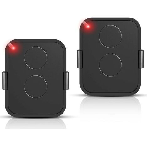 Lot de 2 Télécommande Compatible Nice Era ONE2/ON2E/ON4E/ON1E,433,92 MHz Télécommande Porte de Garage,Rolling Code,2 Canaux(Noir) (1/4)