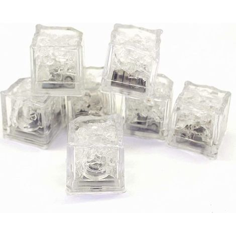 Cubes lumineux LED étanches pour cocktails, 24 glaçons lumineux pour décoration de fête, mariage et bar (1/5)