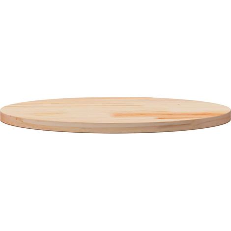 Maison Exclusive - Tischplatte Ø50x2,5 cm Massivholz Kiefer (1/5)