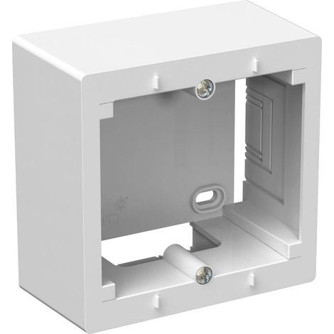Boîtier en saillie série Europa 85x83x43 blanc (1/2)