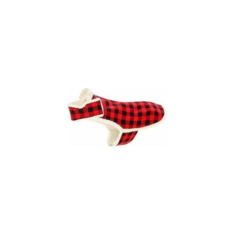 Vêtement automne/hiver pour chien et chat, motif cornes, boucle, grille rouge et noire, taille XXXL – (1/4)