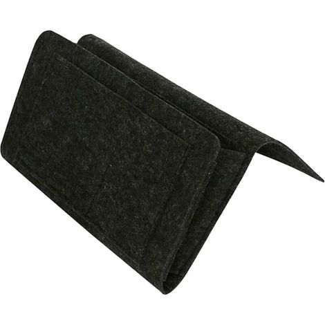 Sac de rangement de chevet en feutre avec poches de lit, pochette suspendue pour canapé-lit pour téléphones, magazines, tablettes et télécommandes (1/3)