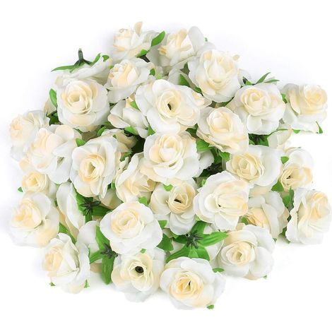 Blumenköpfe 50 Stück Rosen Hochzeit Party Deko DIY Set 2 4 cm (1/5)