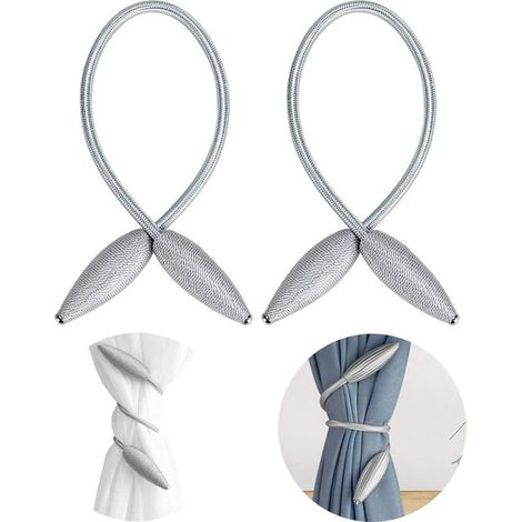 2 Pcs Embrasses à Rideaux Clip l’Embrasse en Corde Tricot Tressage Rideaux Boucle Naturel et Simple Style Embrasse Rideau Décoration pour Salon Chambre (1/4)