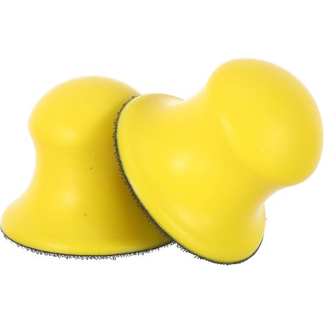 Disque de Polissage à Main 75mm en Mousse Pu Jaune, Lot de 2 Prise Confortable, Usage Manuel Simple, Surface Lisse Poussière, pour Maintenance Automobile et Finition (1/5)