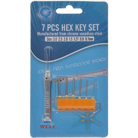 Jeu de clés hexagonales, tournevis hexagonal, petit tournevis hexagonal 0,7-3,0 mm, jeu d'outils de réparation multi-tailles. (1/4)