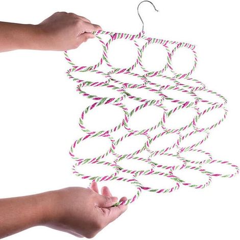 Filiyano-Complément idéal : cintres pour châles, ceintures, foulards, anneaux pour cravates, crochets pour la garde-robe (1/4)