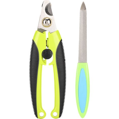 Coupe-ongles pour animaux de compagnie, ciseaux, couteau de meulage, Kit de coupe, poignée antidérapante pour chats et chiens (K109 ondulation) (1/5)