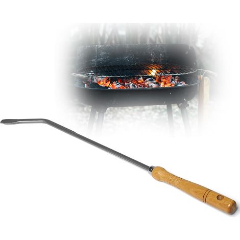 Poinçon manche bois tisonnier accessoires cheminée