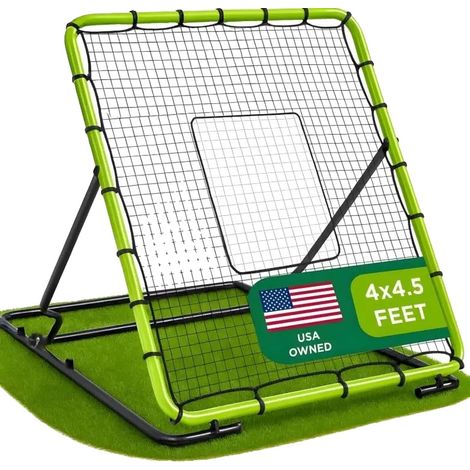 Rete di rimbalzo, angoli regolabili, compatibilità multisport, verde (1/2)